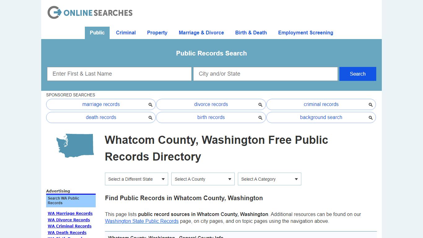 Whatcom County, Washington Public Records Directory